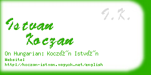 istvan koczan business card